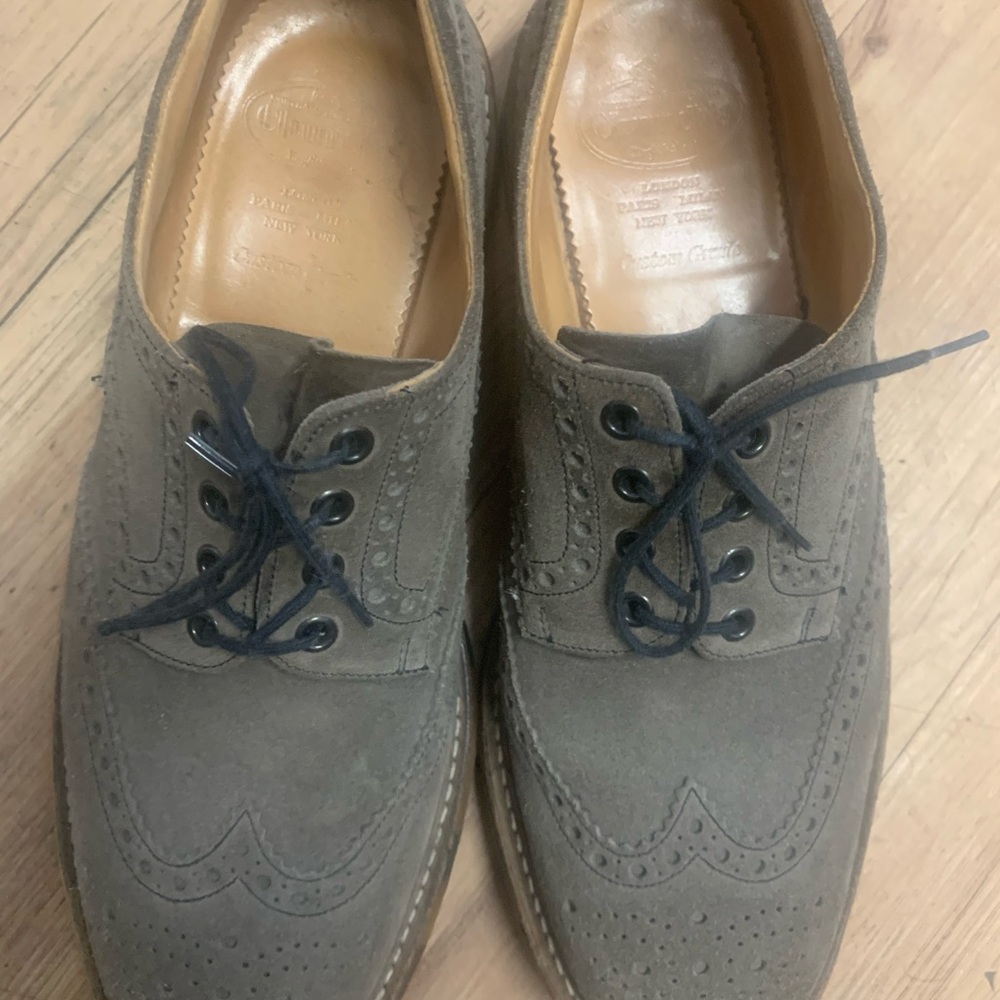 Church's Gray Oxford Derbys with Brogue Detailing